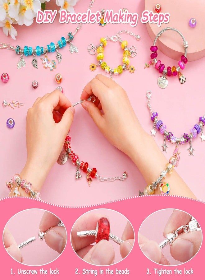 Thrilez 177Pcs Jewelry Making Kit, Charm Bracelet Making Kit, DIY Arts and Crafts Gifts with Jewelry Organizer Box for Birthday, Christmas, Necklace Making Set - Image 5